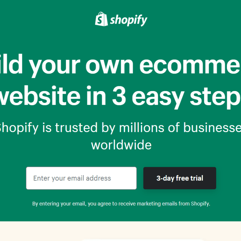 shopify interface for dropshipping